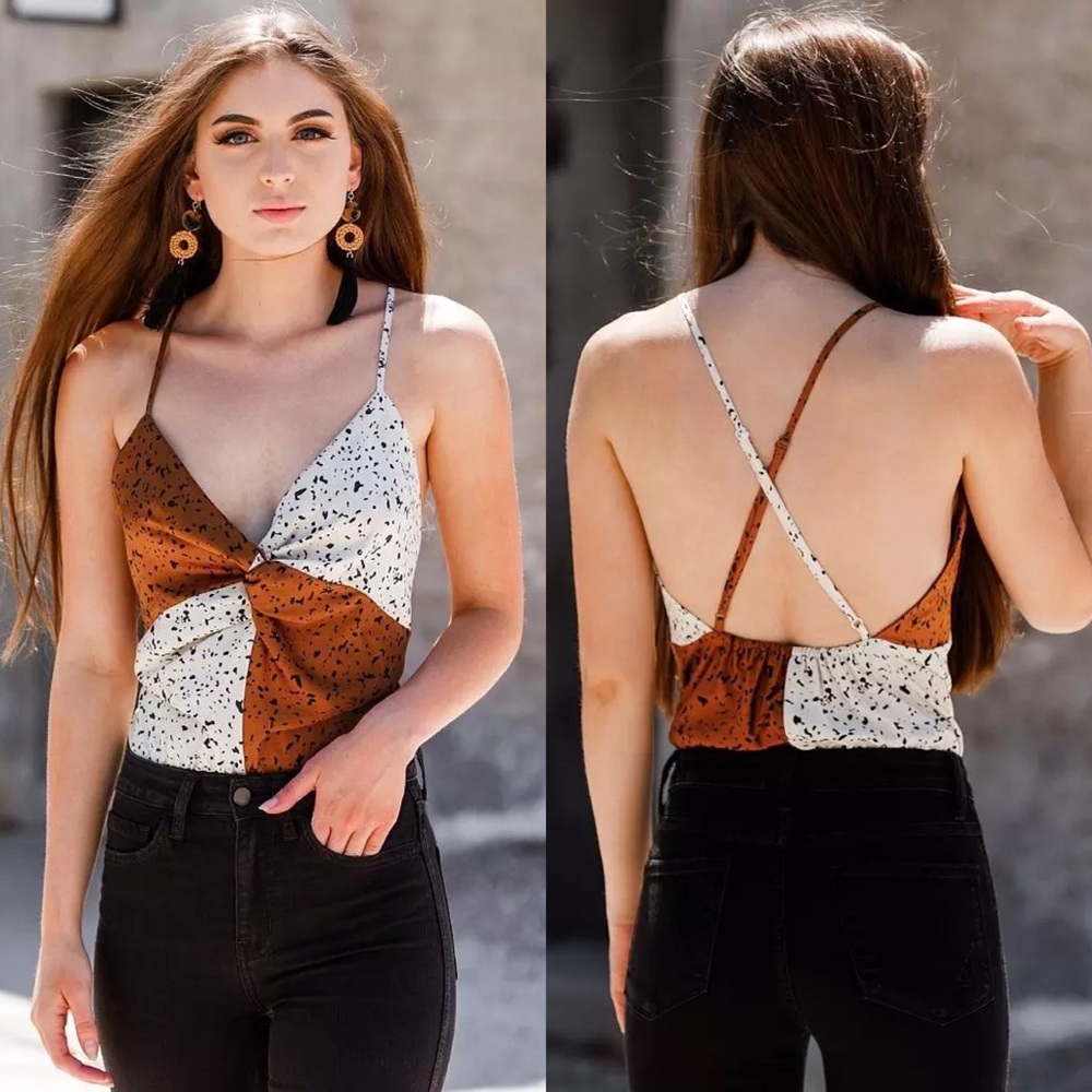 🌟 MUST GO 🌟 Strut & Bolt Twisted Satin Bodysuit